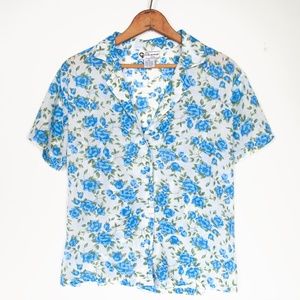 Vintage Floral Button-Up